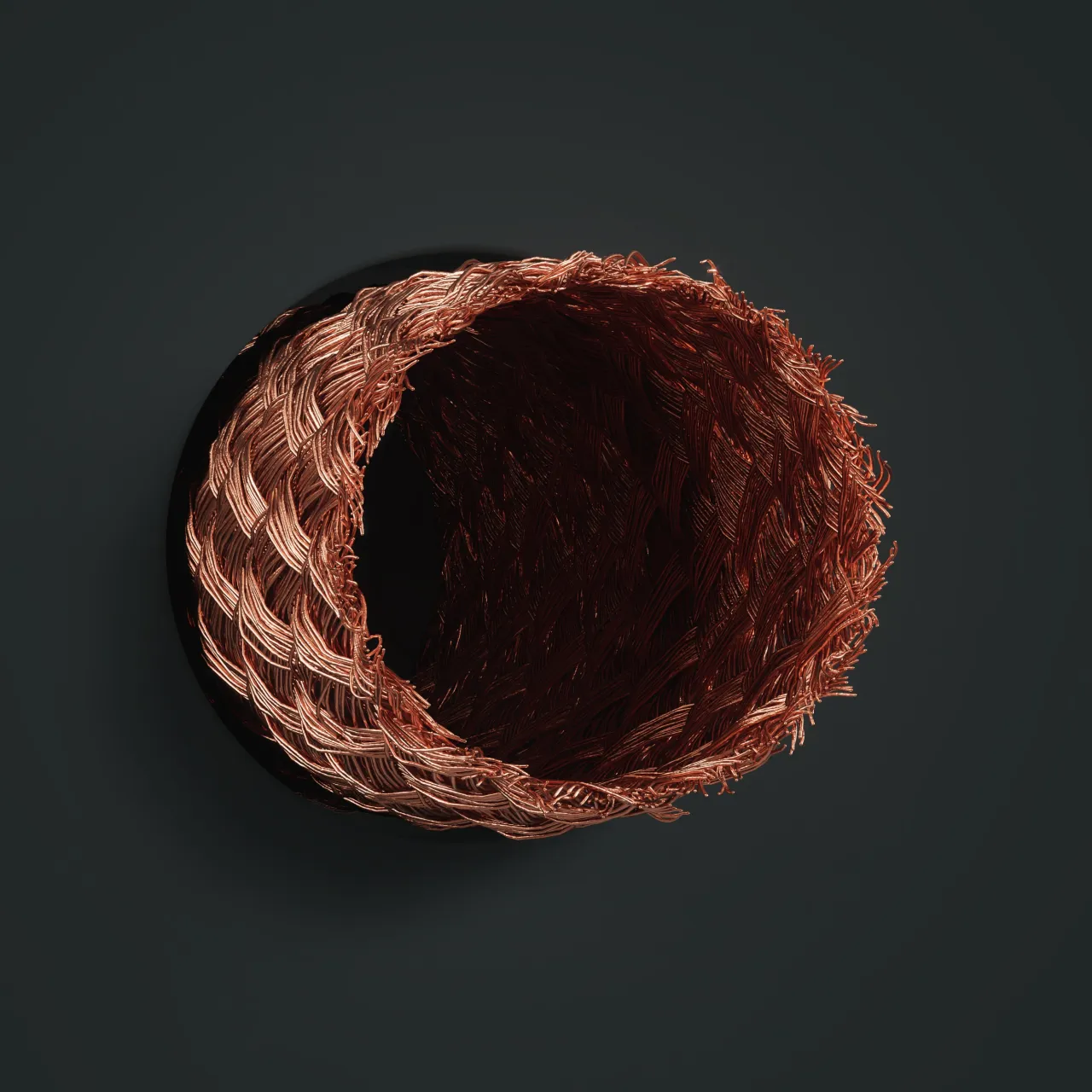 Cable image - Copper wire braidings, round