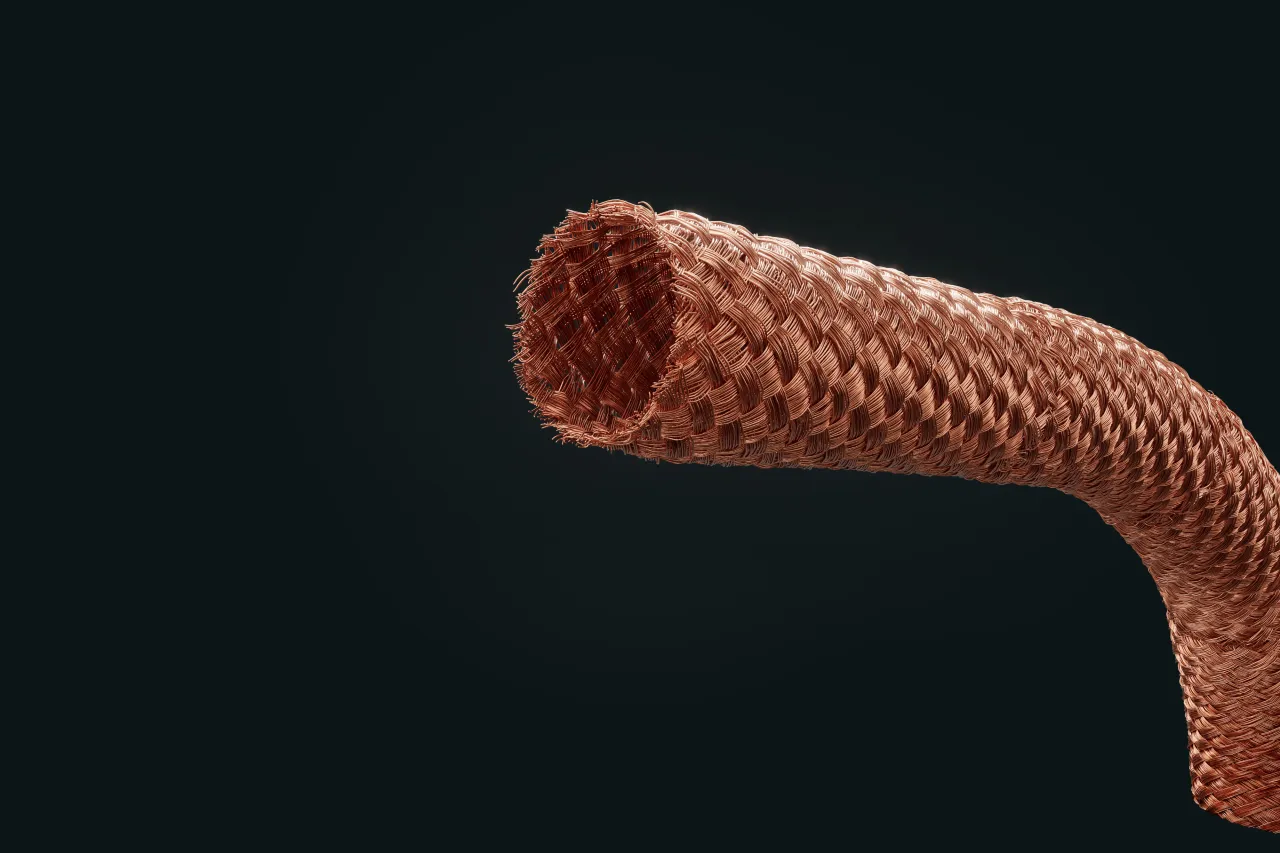 Cable image - Copper wire braidings, round