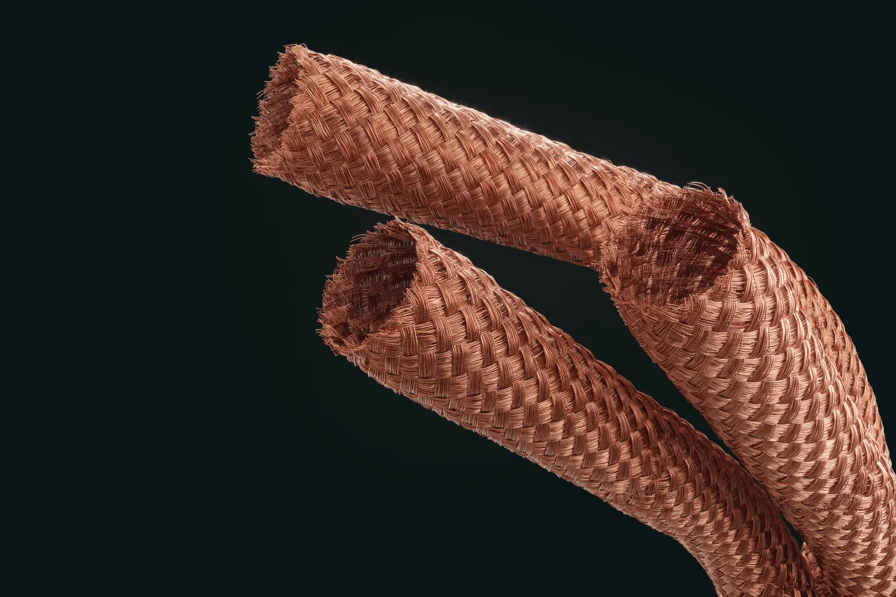 Cable image - Copper wire braidings, round