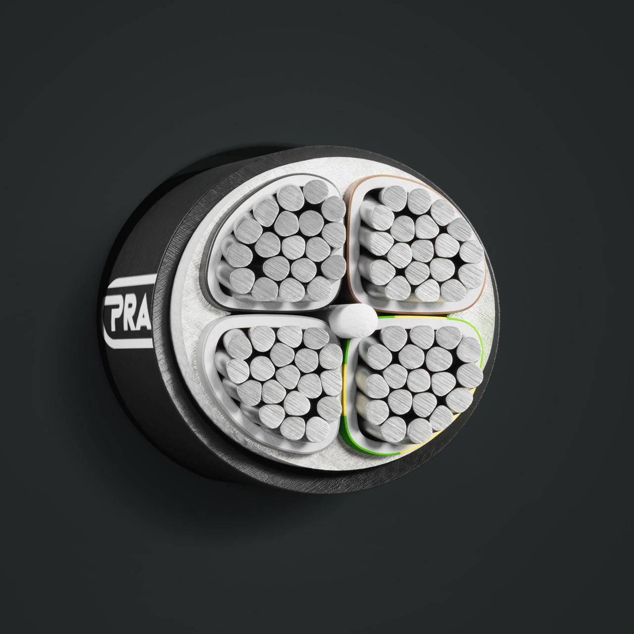 Kabel: PRAFlaSafe+ AX RAL 9005: Querschnitt