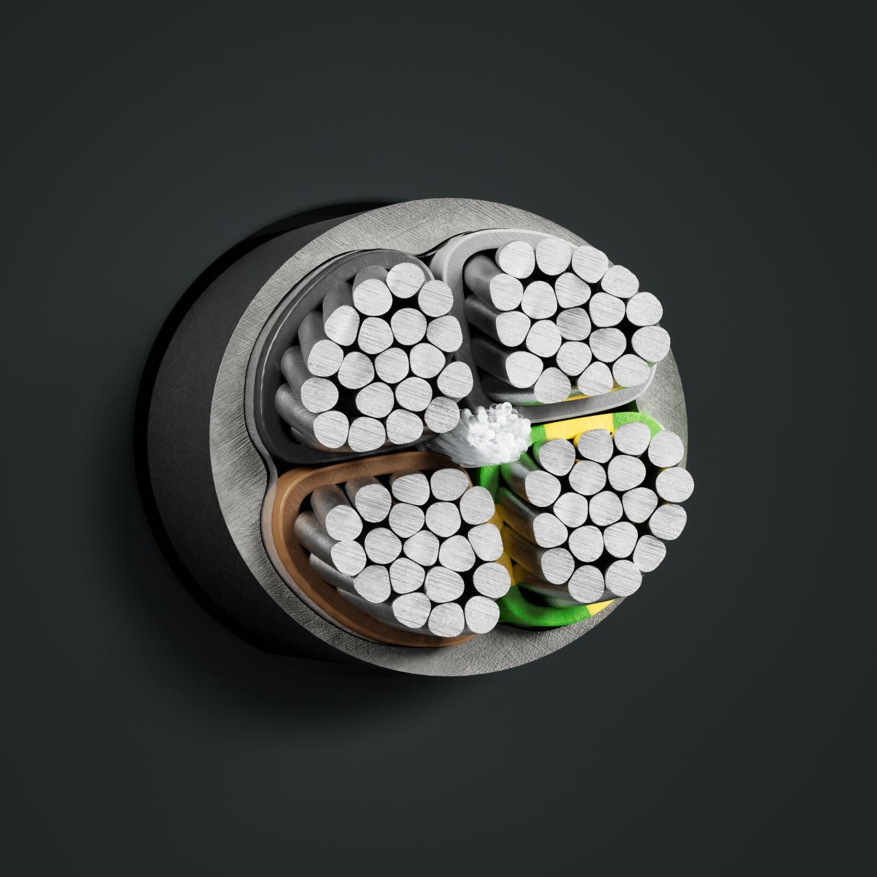 Kabel: E-AY2Y-J oder -O: Querschnitt