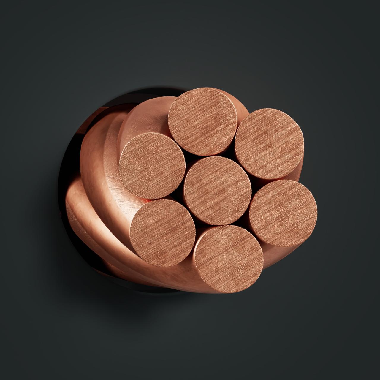 Kabel: Cu Leiterseile, RMn, hart, VDE: Querschnitt