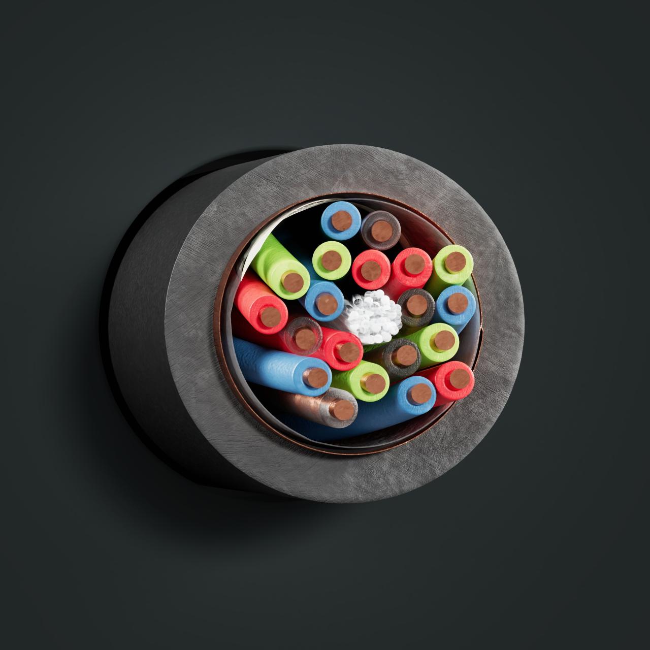 Kabel: F-2YC2Y: Querschnitt