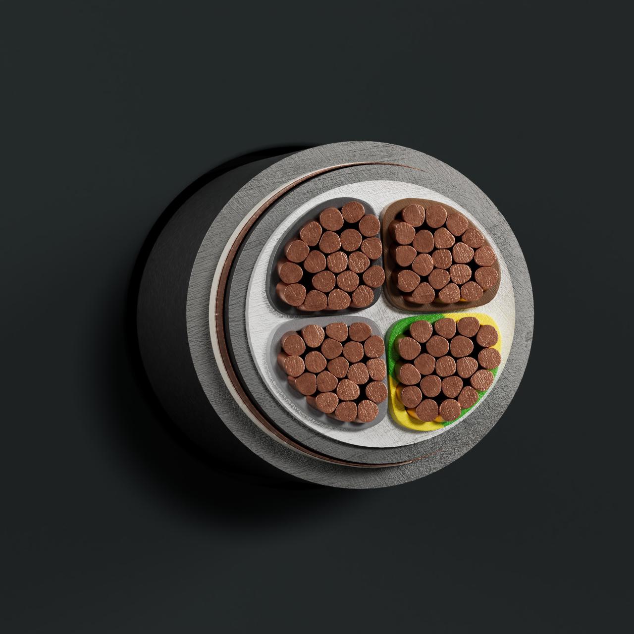 Kabel: 1-CYKCY: Querschnitt