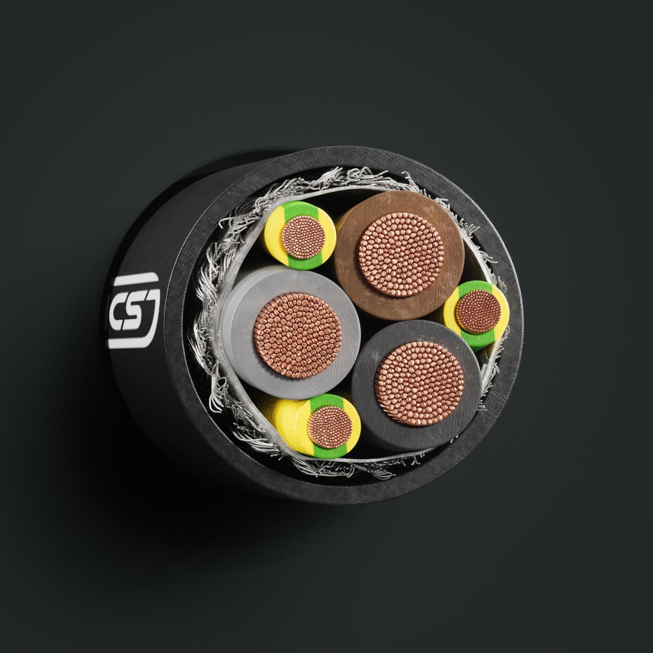 Kabel: 2YSL(St)CYK-J 0.6/1 kV EMV-3 PLUS: Querschnitt