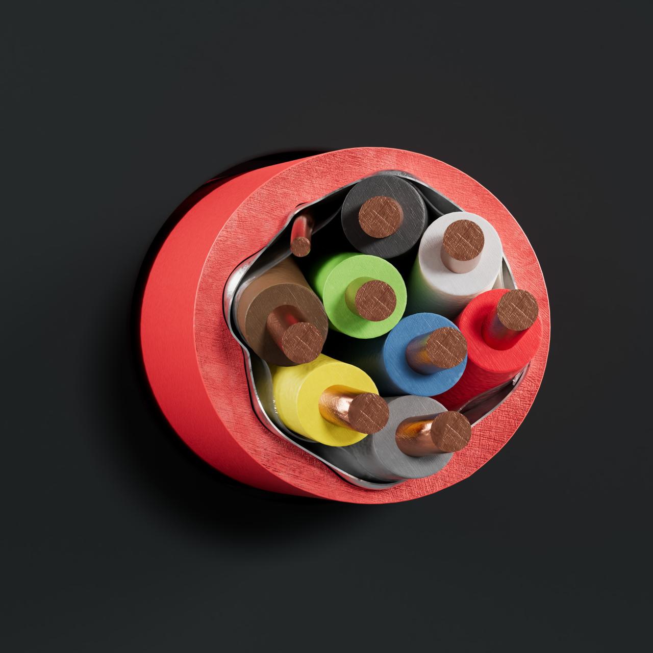 Kabel: JE-H(St)H...Bd FE180/E30 RAL3020: Querschnitt