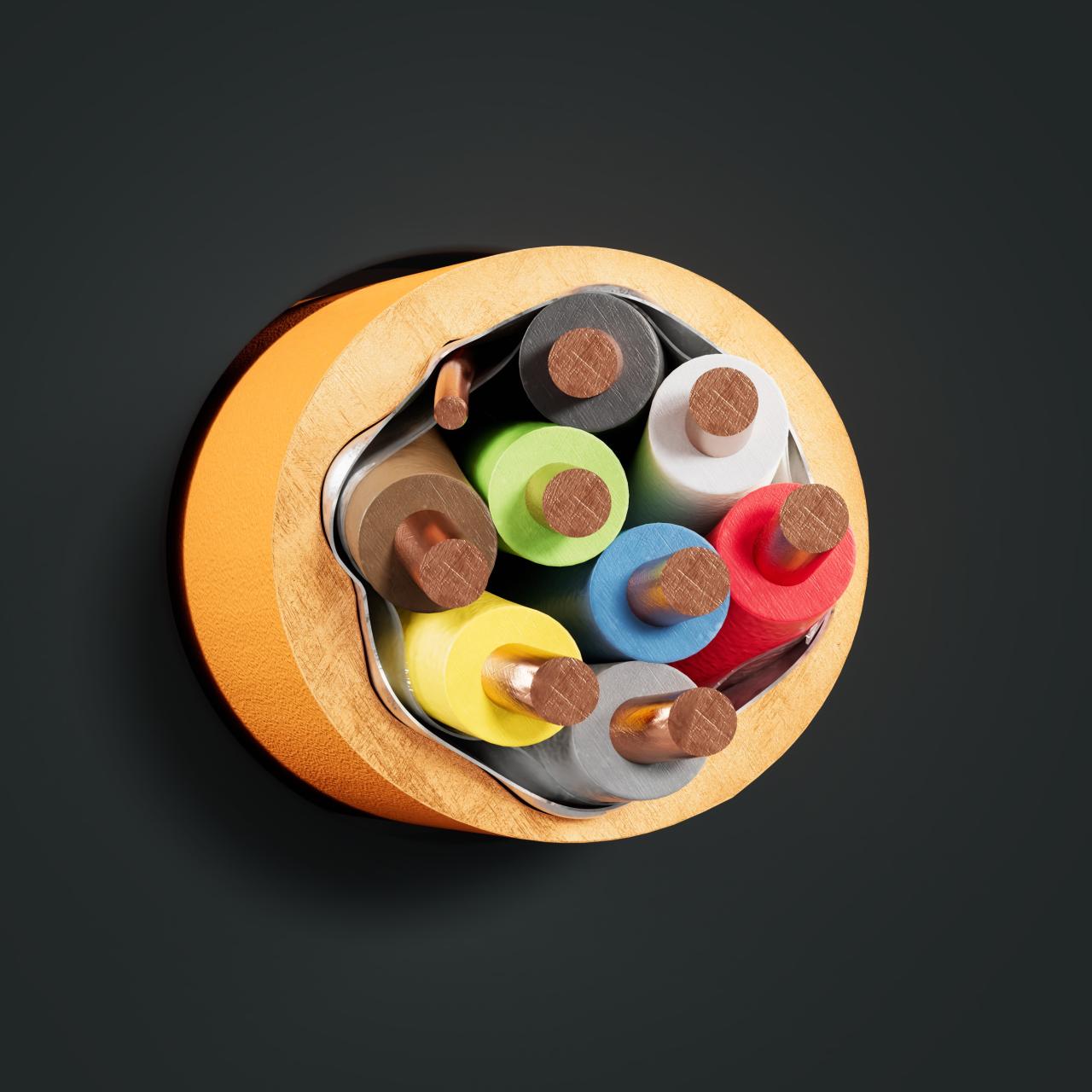 Kabel: JE-H(St)H...Bd FE180/E30-E90: Querschnitt