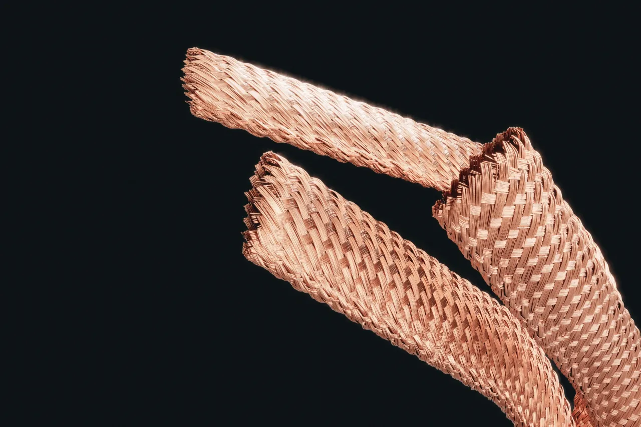 Cable image - Copper wire braidings, flat