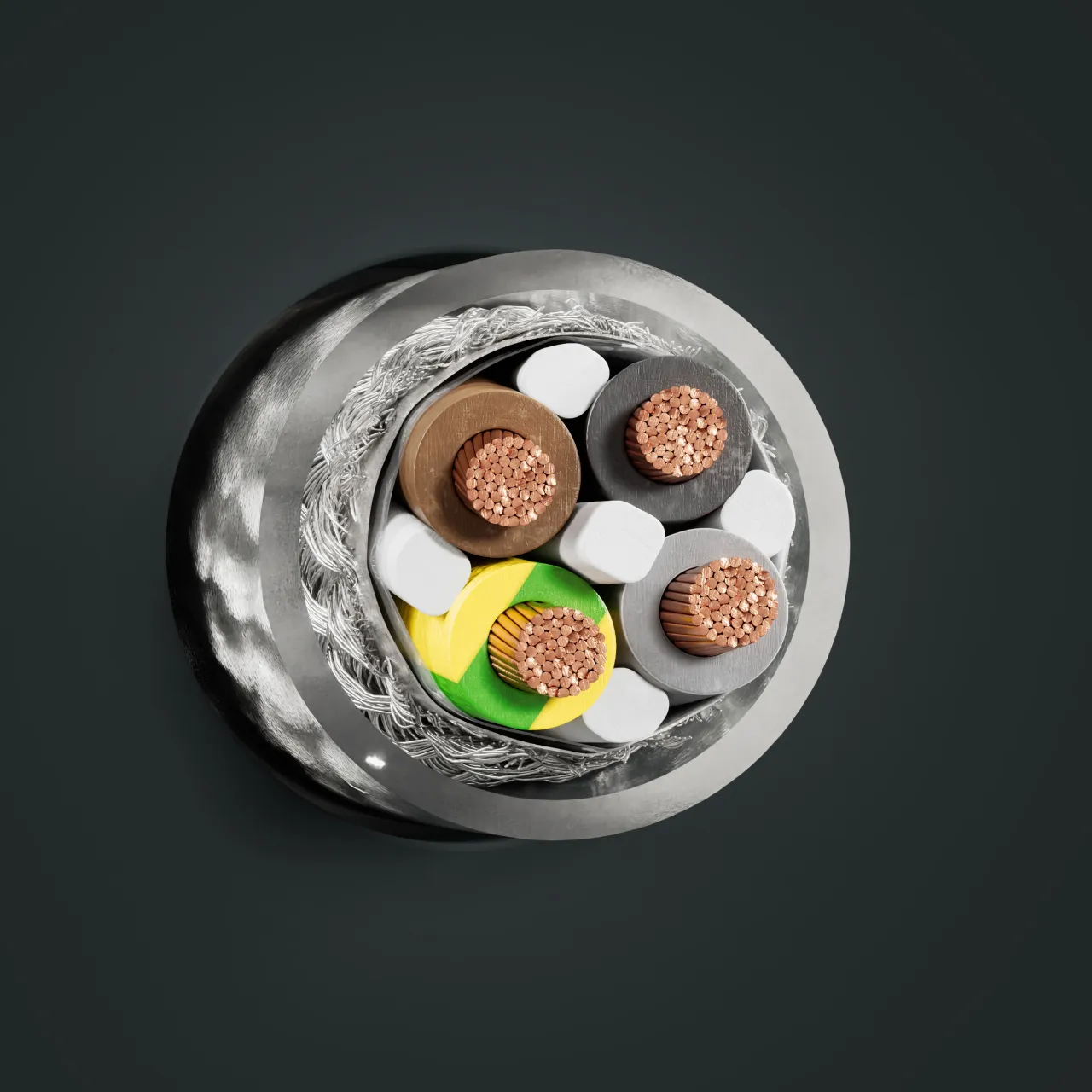 Cable image - 2XSL(St)CY-J 0.6/1 kV EMV