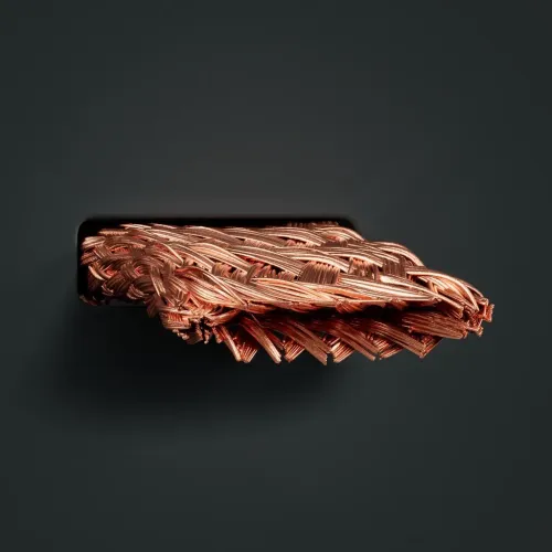 Copper wire braidings, flat