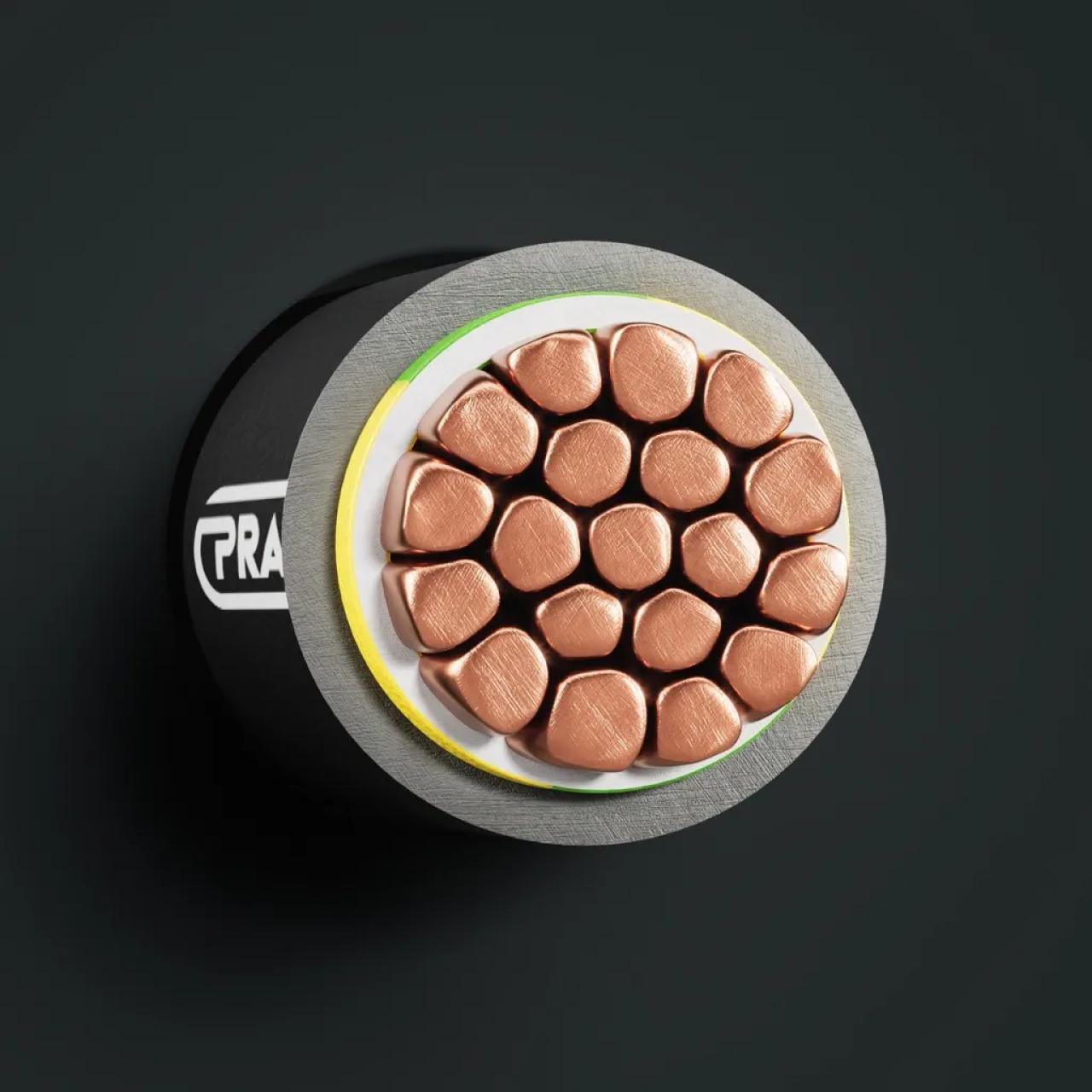 Kabel: 1-CYY: Querschnitt