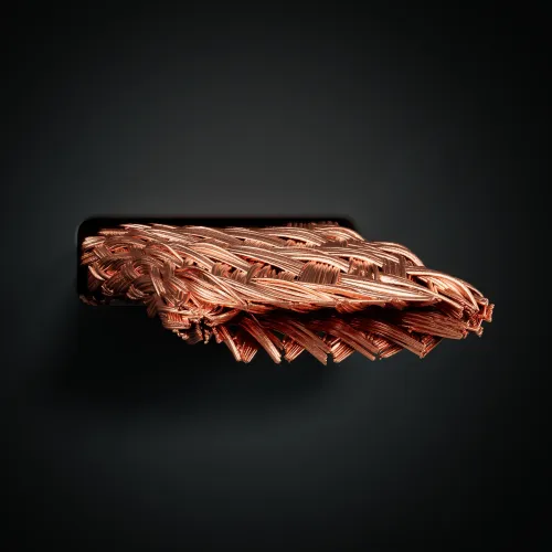 Copper wire braidings, flat