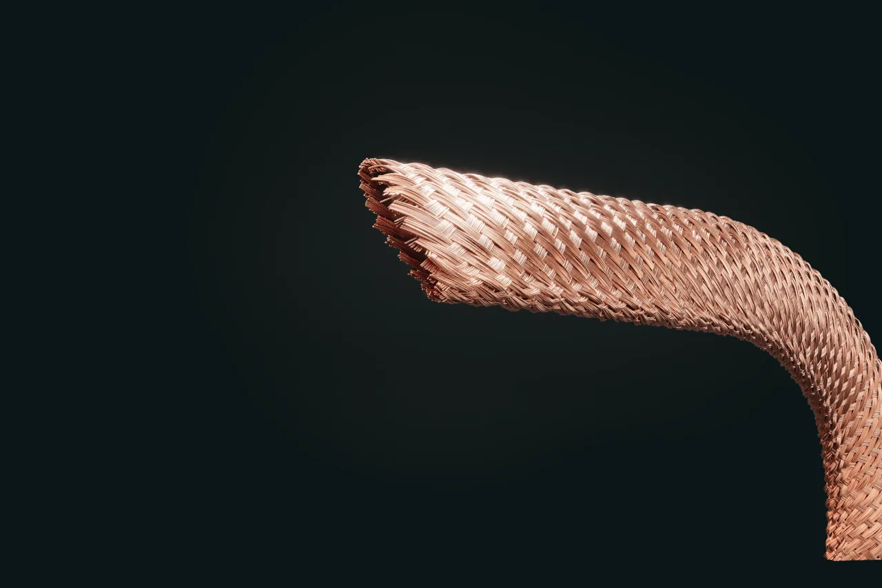 Cable image - Copper wire braidings, flat