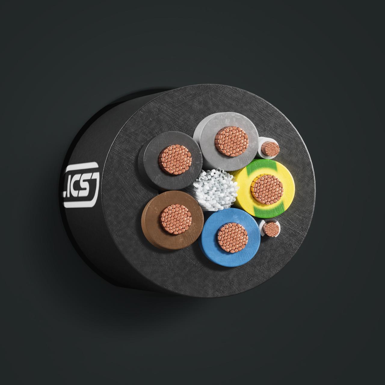 Kabel: FLEXICS® CHARGE EVC H07BZ5-F: Querschnitt