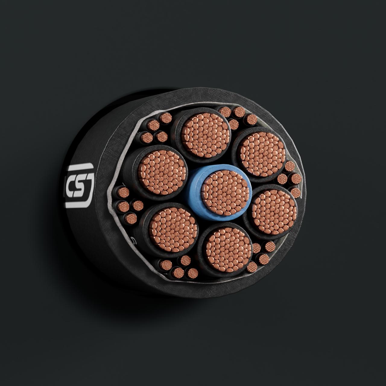 Kabel: FLEXICS® YSLYv-K35 400Hz 7x35+6x(4x1): Querschnitt