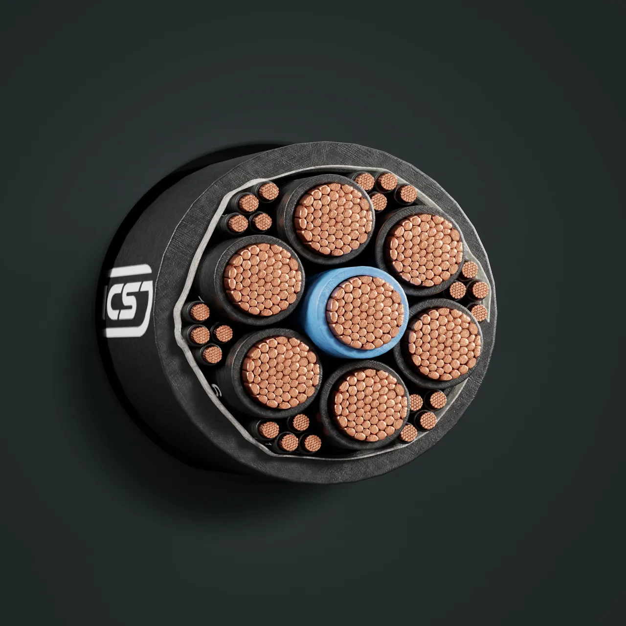 Cable image - FLEXICS® 2XSLHX 400Hz 7x35+6x(4x1)